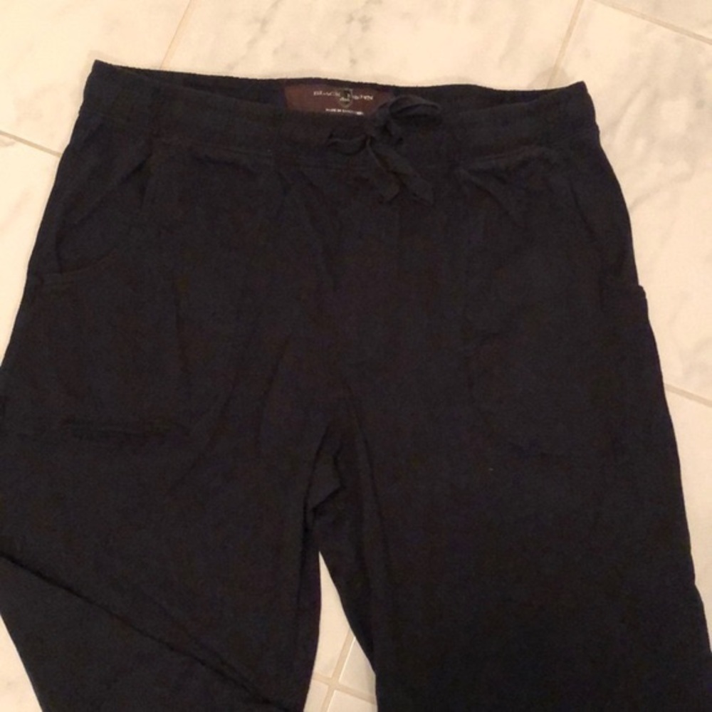 BLACK brown 1826 men's black pyjama bottoms.